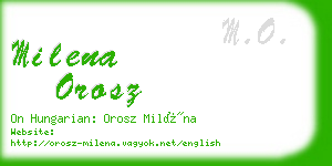milena orosz business card